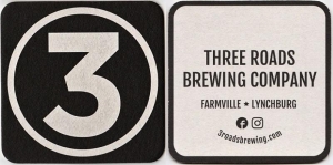 beer coaster from Tin Cannon Brewing Co. ( VA-THRE-1 )