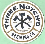 beer coaster from Three Roads Brewing Company ( VA-THRN-1 )