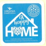 beer coaster from Three Roads Brewing Company ( VA-THRN-2 )