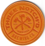 beer coaster from Three Roads Brewing Company ( VA-THRN-6 )