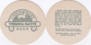 beer coaster from Vanguard Brewpub & Distillery, The ( VA-UNIO-2 )
