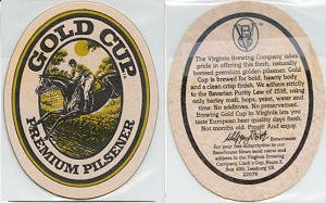 beer coaster from WAR Craft Brewery ( VA-VBCH-2 )