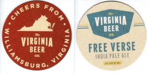 beer coaster from Virginia Brewing Co. Inc. ( VA-VBRC-3 )