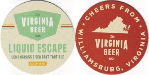 beer coaster from Virginia Brewing Co. Inc. ( VA-VBRC-7 )
