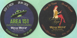 beer coaster from Williamsburg Alewerks ( VA-WILD-3 )