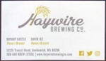 beer business card and similar from Hazel Dell Brewpub ( WA-HAY-BIZ-1 )