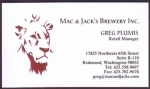 beer business card and similar from Machine House Brewery ( WA-MAC-BIZ-2 )