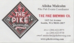 beer business card and similar from Pilsener Brewing Co. ( WA-PIKE-BIZ-4 )