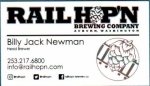 beer business card and similar from RailSide Brewing Co.  ( WA-RAIH-BIZ-1 )