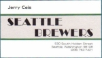 beer business card and similar from Seattle Brewing Co. ( WA-SEAT-BIZ-1 )