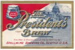 beer label from Spenard Brewing Co. ( WA-SPEL-LAB-2 )