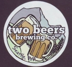 beer sticker from Two Sisters Brewery  ( WA-TWO-STI-1 )