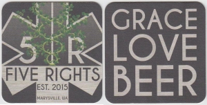 beer coaster from 54-40 Brewing Co. ( WA-5RTS-6 )