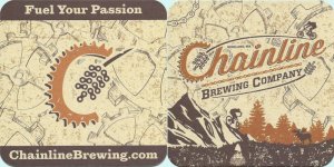 beer coaster from Chaos Bay Brewing ( WA-CHLI-1 )