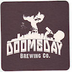 beer coaster from Double Bluff Brewing Co.  ( WA-DOOM-1 )