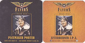 beer coaster from Flying Bike Cooperative Brewery ( WA-FLRB-1 )