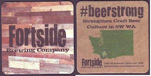 beer coaster from Forward Operating Base Brewing ( WA-FORT-2 )