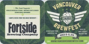 beer coaster from Forward Operating Base Brewing ( WA-FORT-3 )