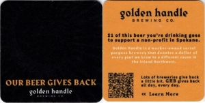 beer coaster from Golden Hills Brewing Co. ( WA-GOLE-1 )