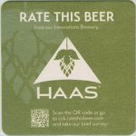 beer coaster from Jones Creek Brewing Co.  ( WA-HAAS-1 )