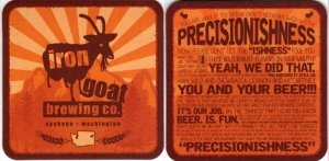 beer coaster from Iron Horse Brewery ( WA-IROG-1 )