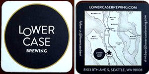 beer coaster from Lucky Envelope Brewing ( WA-LOWC-3 )