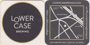 beer coaster from Lucky Envelope Brewing ( WA-LOWC-4 )