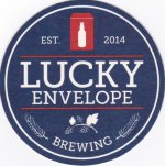 beer coaster from Lucky Lager Brewing Co. ( WA-LUCK-2 )