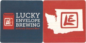 beer coaster from Lucky Lager Brewing Co. ( WA-LUCK-5 )