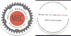 beer coaster from Middleton Brewing Company ( WA-METI-1 )