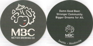 beer coaster from Middleton Brewing Company ( WA-METI-3 )