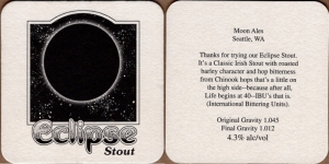 beer coaster from Moonshot Brewing Co. ( WA-MOON-3 )