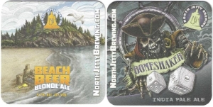 beer coaster from North Sound Brewing ( WA-NJTY-4 )