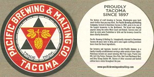 beer coaster from Pacific Crest Brewing Co. ( WA-PABM-4 )