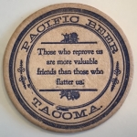 beer coaster from Pacific Brewing & Malting Co.  ( WA-PACB-2 )