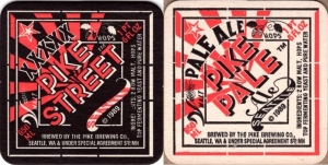 beer coaster from Pilsener Brewing Co. ( WA-PIKE-3A )