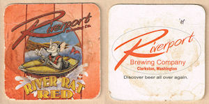 beer coaster from Rock Bottom Restaurant & Brewery ( WA-RIV-3 )