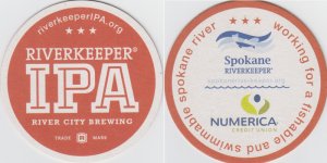 beer coaster from River Mile 38 Brewing Co. ( WA-RIVC-2 )