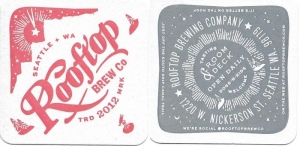 beer coaster from Roslyn Brewing Co. ( WA-ROOF-3 )