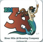 beer coaster from River Time Brewing ( WA-RVM-5 )