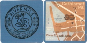 beer coaster from River Time Brewing ( WA-RVM-6 )