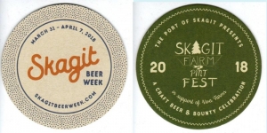 beer coaster from Skagit River Brewing Co. ( WA-SKAG-2018 )