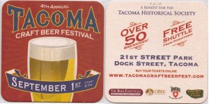 beer coaster from Talking Cedar Brewery ( WA-TACO-2012 )