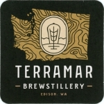 beer coaster from Thirsty Crab Brewery ( WA-TERR-1 )