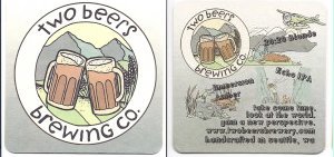 beer coaster from Two Sisters Brewery  ( WA-TWO-1 )