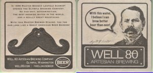 beer coaster from Wenatchee Valley Brewing Co. ( WA-WELL-1 )