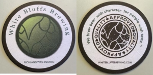 beer coaster from Whitewall Brewing Co.  ( WA-WHT-5 )