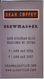 beer business card and similar from Alma Brewing Co. ( WI-ALEA-BIZ-1 )