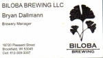 beer business card and similar from Binzel (Oconomowoc) Brewing Co. ( WI-BILO-BIZ-1 )