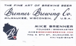 beer business card and similar from Brewery Creek Brewpub & Inn ( WI-BREN-BIZ-3 )